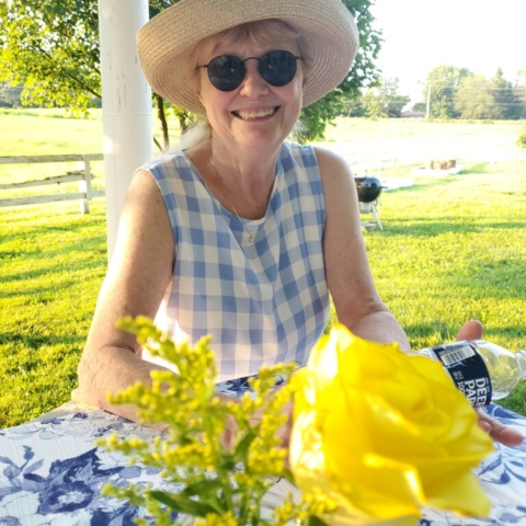 Grand-Bee's last Mother's Day with our flowers at the farm.